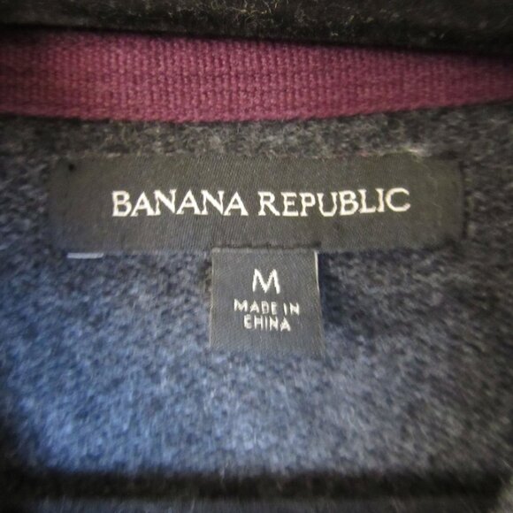 Banana Republic Gray Wool Collared Sweater Men's Medium - Picture 4 of 7